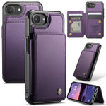 CASEME For iPhone 17e / 16e Phone Case C22 Leather Back Cover with RFID Blocking Card Slots