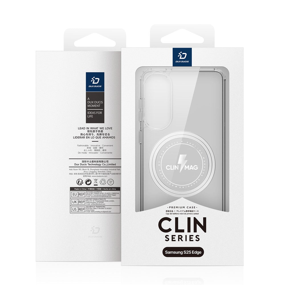 DUX DUCIS Til Samsung Galaxy S25 Edge Bagcover Clin Series Klart Telefon Magnetcover