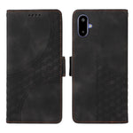 For Samsung Galaxy F06 5G Leather Cases Wallet Rhombus Imprinted Phone Cover Stand with Strap