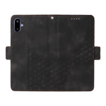 For Samsung Galaxy F06 5G Leather Cases Wallet Rhombus Imprinted Phone Cover Stand with Strap