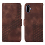 For Samsung Galaxy F06 5G Leather Cases Wallet Rhombus Imprinted Phone Cover Stand with Strap