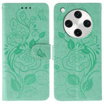 For Oppo Find X8 Pro 5G Case Wallet Stand Imprinted Rose Butterfly PU Leather Phone Cover