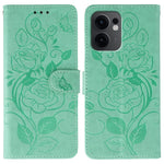 Oppo Reno13 F 5G (Reno 13 FS 5G) / 4G Plånboksfodral med tryckt rosa fjäril i PU-läder