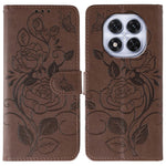 Phone Case For Xiaomi Redmi Note 14 Pro 4G / 5G / Note 14 Pro+ 5G / Poco X7 5G Wallet Stand Imprinted Rose Butterfly PU Leather Cover