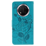 Phone Case For Honor Magic7 Lite 5G / X60 Pro 5G / X9c 5G Wallet Stand Imprinted Rose Butterfly PU Leather Cover