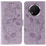 Phone Case For Honor Magic7 Lite 5G / X60 Pro 5G / X9c 5G Wallet Stand Imprinted Rose Butterfly PU Leather Cover