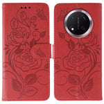 Phone Case For Honor Magic7 Lite 5G / X60 Pro 5G / X9c 5G Wallet Stand Imprinted Rose Butterfly PU Leather Cover