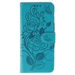For Honor Magic7 Pro 5G Case Wallet Stand Imprinted Rose Butterfly PU Leather Phone Cover