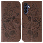 For Samsung Galaxy A06s Case Wallet Stand Imprinted Rose Butterfly PU Leather Phone Cover