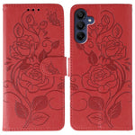 For Samsung Galaxy A06s Case Wallet Stand Imprinted Rose Butterfly PU Leather Phone Cover