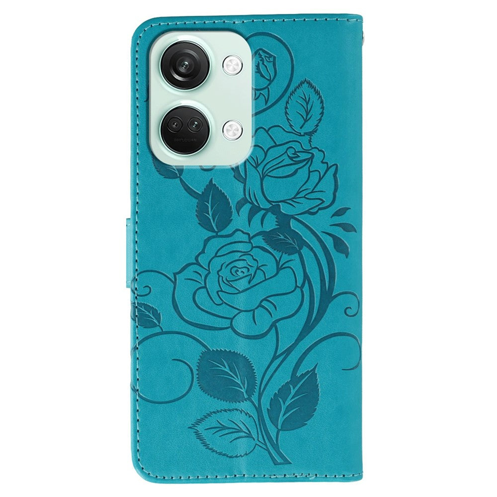 OnePlus Nord 3 5G Plånboksfodral med tryckt rosa fjäril i PU-läder