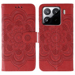 Xiaomi 15 Pro-skal i PU-läder med mandala-präglad design, plånboksfodral