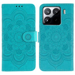 Xiaomi 15 Pro-skal i PU-läder med mandala-präglad design, plånboksfodral
