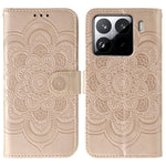 Xiaomi 15 Pro-skal i PU-läder med mandala-präglad design, plånboksfodral