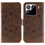 Xiaomi 15 Pro-skal i PU-läder med mandala-präglad design, plånboksfodral
