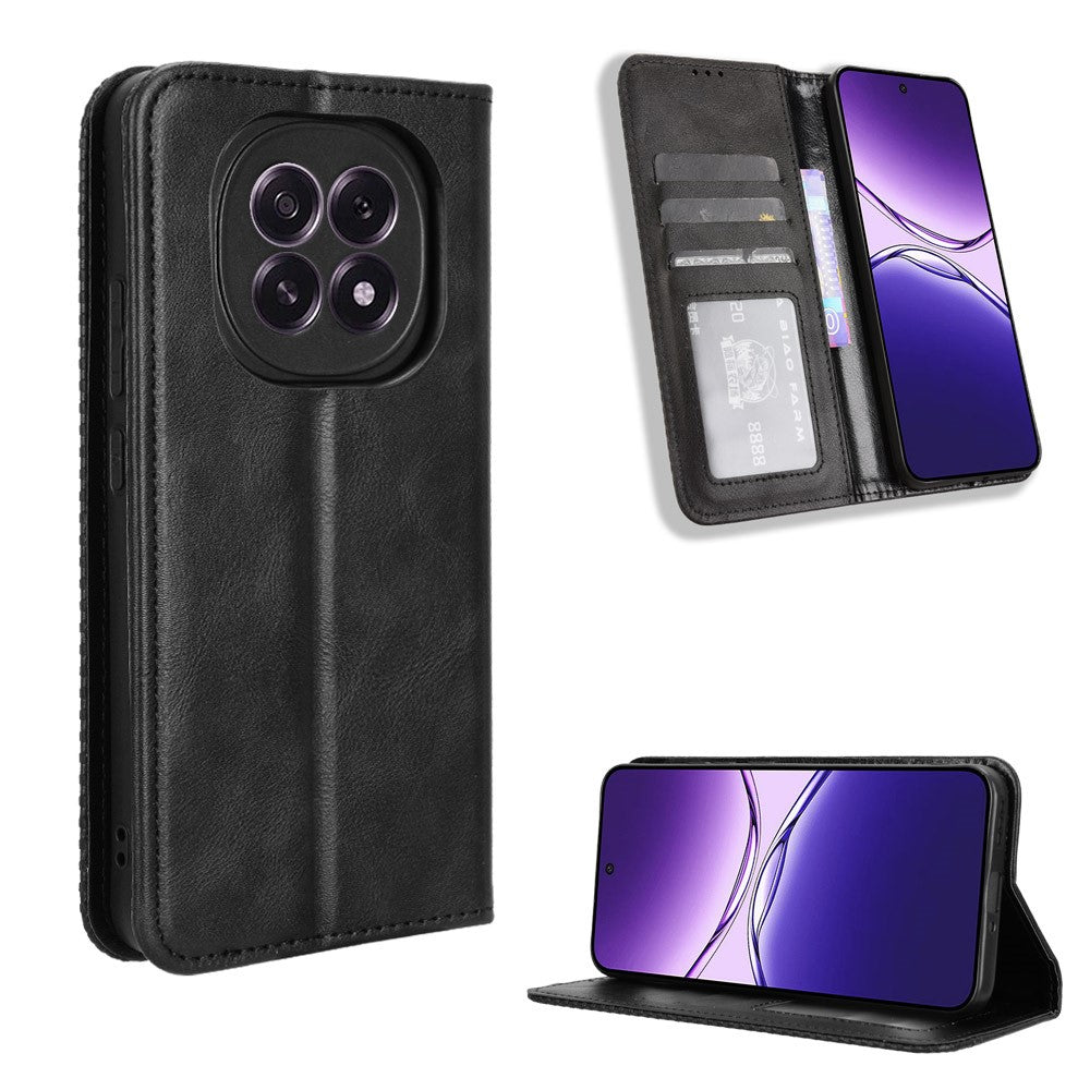 For Oppo F29 5G Retro PU Leather Case Phone Wallet Stand Cover
