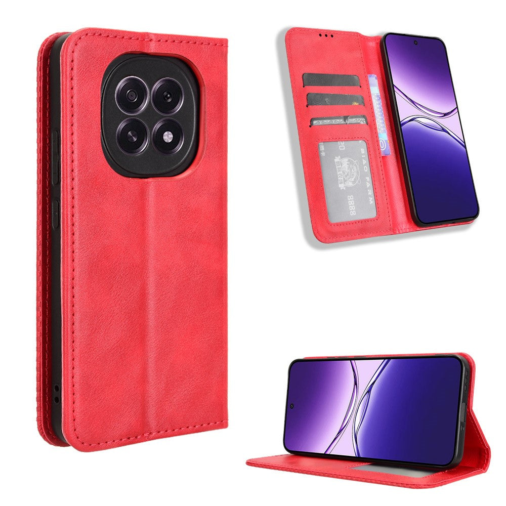 For Oppo F29 5G Retro PU Leather Case Phone Wallet Stand Cover