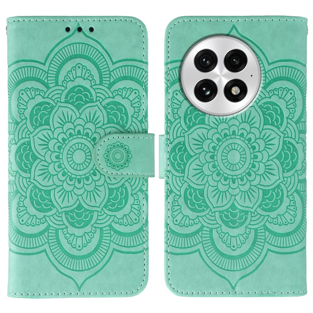 For OnePlus 13 Case PU Leather Mandala Imprinted Design Wallet Phone Cover