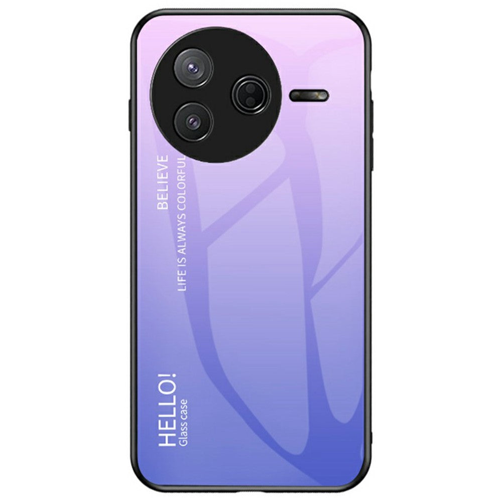 Cover til Xiaomi Poco F7 Pro 5G / Redmi K80 5G med anti-ridsebeskyttelse, hærdet glas + PC+TPU-mobilcover