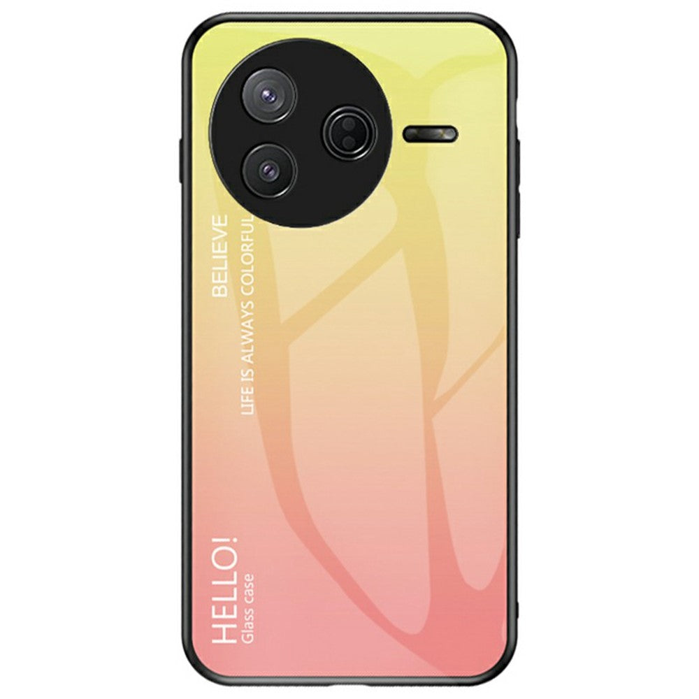 Cover til Xiaomi Poco F7 Pro 5G / Redmi K80 5G med anti-ridsebeskyttelse, hærdet glas + PC+TPU-mobilcover