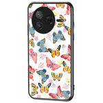 For Xiaomi Poco F7 Pro 5G / Redmi K80 5G Case Butterfly Pattern TPU + Tempered Glass Protective Phone Cover