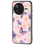 For Xiaomi Poco F7 Pro 5G / Redmi K80 5G Case Butterfly Pattern TPU + Tempered Glass Protective Phone Cover