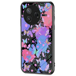 For Xiaomi Poco F7 Pro 5G / Redmi K80 5G Case Butterfly Pattern TPU + Tempered Glass Protective Phone Cover