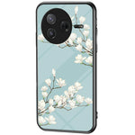For Xiaomi Poco F7 Pro 5G / Redmi K80 5G Case Floral Pattern TPU + Tempered Glass Protective Phone Cover