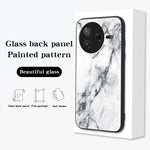 For Xiaomi Poco F7 Pro 5G / Redmi K80 5G Case Marble Pattern Tempered Glass + PC + TPU Protective Phone Cover