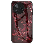 For Xiaomi Poco F7 Pro 5G / Redmi K80 5G Case Marble Pattern Tempered Glass + PC + TPU Protective Phone Cover