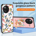 Xiaomi Poco F7 Ultra 5G / Redmi K80 Pro 5G Skal Fjärilsmönster TPU + Härdat Glas Skyddande mobilskal