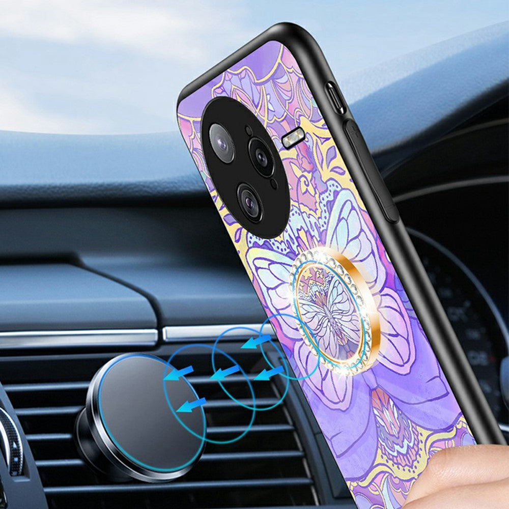 Xiaomi Poco F7 Ultra 5G / Redmi K80 Pro 5G Skal Fjärilsmönster TPU + Härdat Glas Skyddande mobilskal