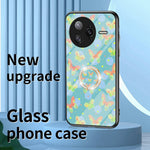 Xiaomi Poco F7 Ultra 5G / Redmi K80 Pro 5G Skal Fjärilsmönster TPU + Härdat Glas Skyddande mobilskal