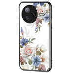 For Xiaomi Poco F7 Ultra 5G / Redmi K80 Pro 5G Case Floral Pattern TPU + Tempered Glass Protective Phone Cover