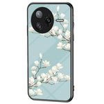 For Xiaomi Poco F7 Ultra 5G / Redmi K80 Pro 5G Case Floral Pattern TPU + Tempered Glass Protective Phone Cover