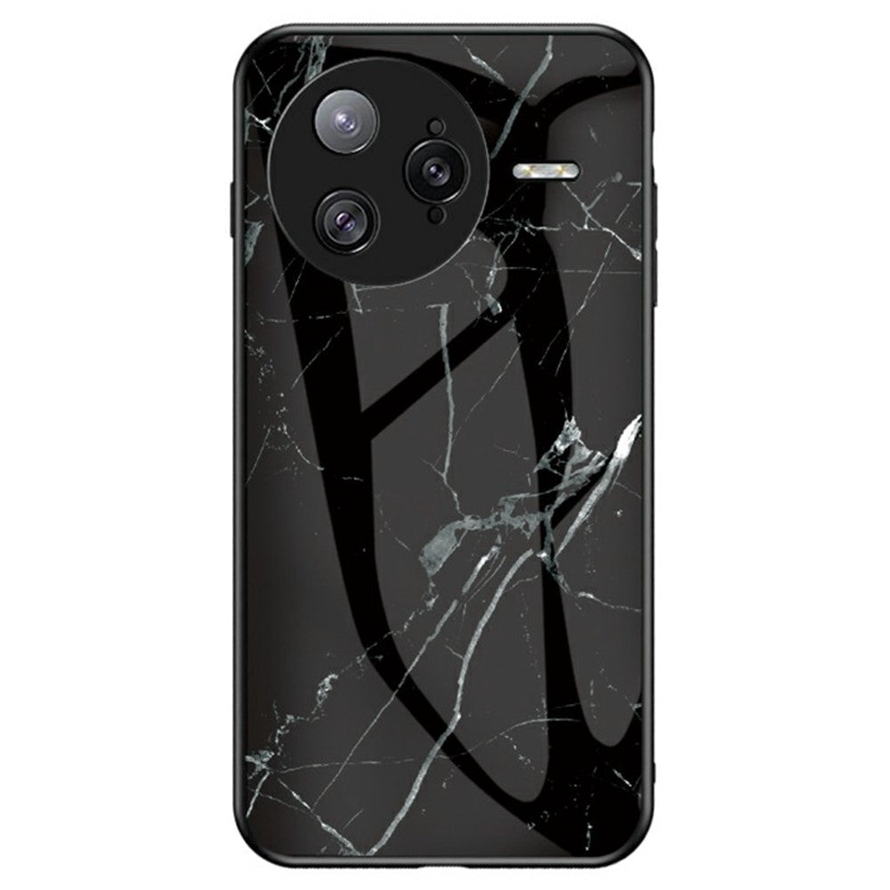For Xiaomi Poco F7 Ultra 5G / Redmi K80 Pro 5G Case Marble Pattern Tempered Glass + PC + TPU Protective Phone Cover
