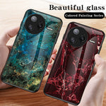 For Xiaomi Poco F7 Ultra 5G / Redmi K80 Pro 5G Case Marble Pattern Tempered Glass + PC + TPU Protective Phone Cover
