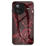 For Xiaomi Poco F7 Ultra 5G / Redmi K80 Pro 5G Case Marble Pattern Tempered Glass + PC + TPU Protective Phone Cover