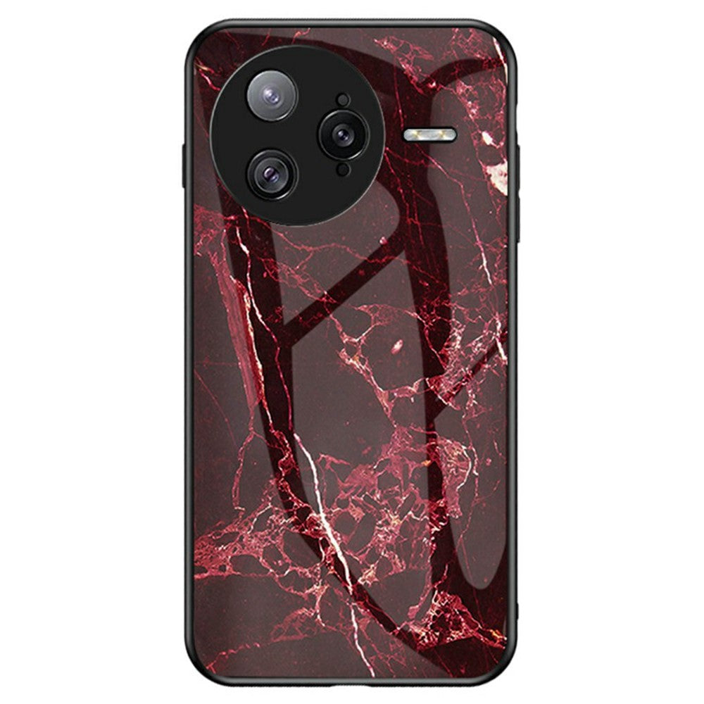 For Xiaomi Poco F7 Ultra 5G / Redmi K80 Pro 5G Case Marble Pattern Tempered Glass + PC + TPU Protective Phone Cover