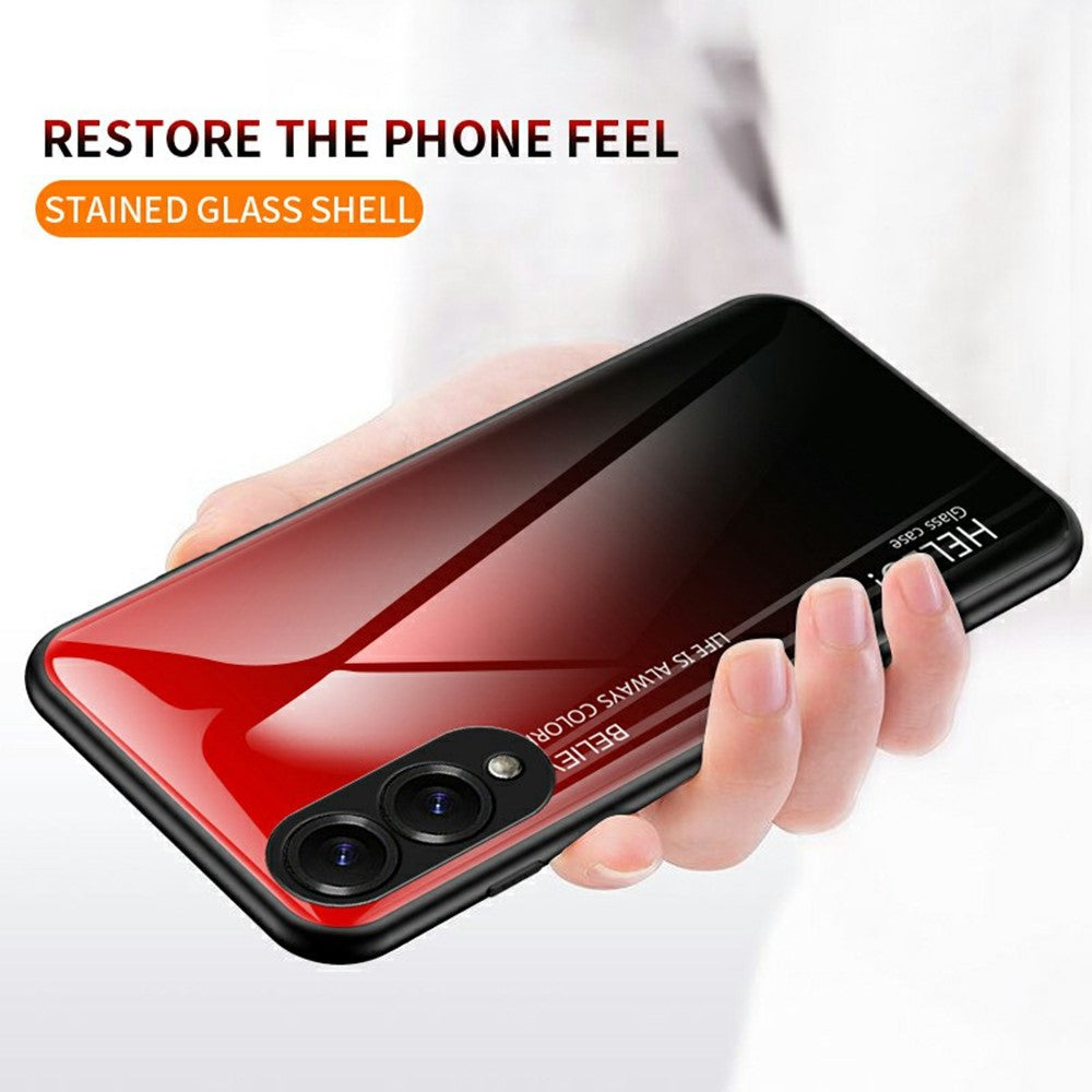 Til Samsung Galaxy S25 Edge cover, anti-ridse hærdet glas + PC + TPU telefoncover