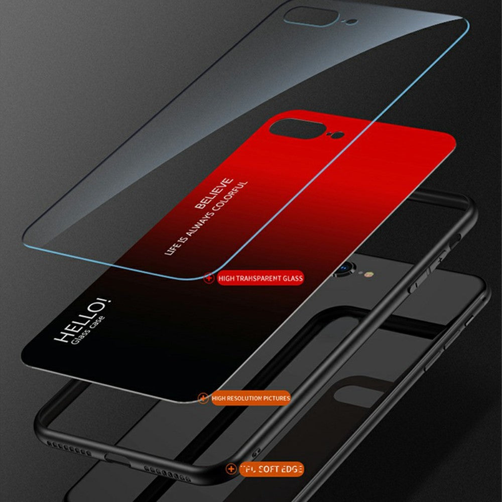 Samsung Galaxy S25 Edge-skal i reptåligt härdat glas + PC+TPU-mobilskal
