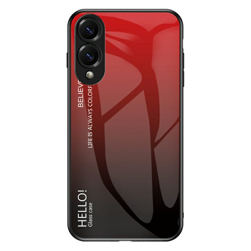 Til Samsung Galaxy S25 Edge cover, anti-ridse hærdet glas + PC + TPU telefoncover