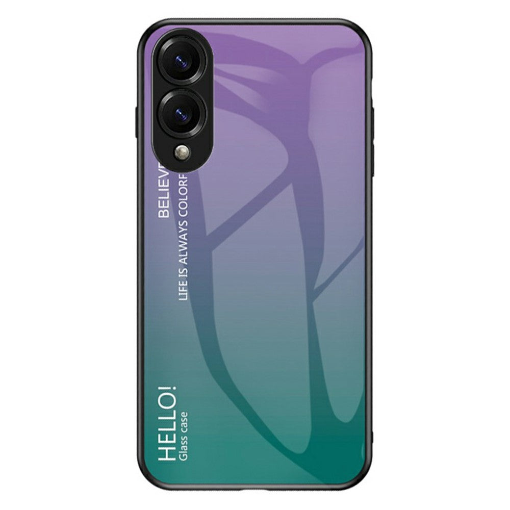 Til Samsung Galaxy S25 Edge cover, anti-ridse hærdet glas + PC + TPU telefoncover