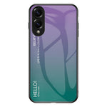 Samsung Galaxy S25 Edge-skal i reptåligt härdat glas + PC+TPU-mobilskal