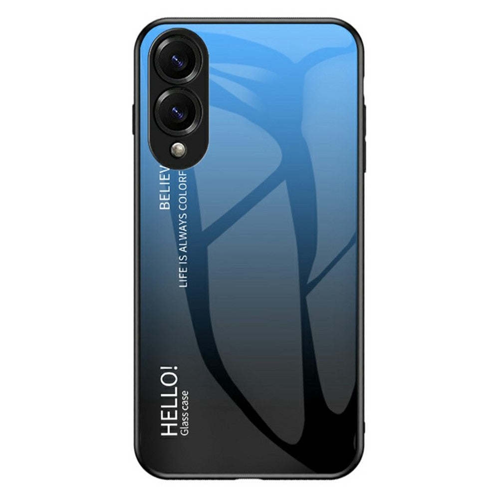 Til Samsung Galaxy S25 Edge cover, anti-ridse hærdet glas + PC + TPU telefoncover