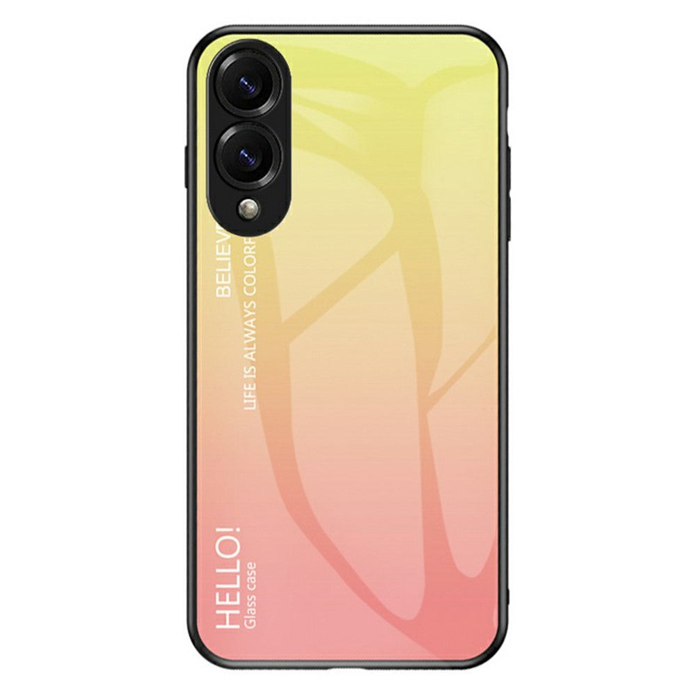 Til Samsung Galaxy S25 Edge cover, anti-ridse hærdet glas + PC + TPU telefoncover