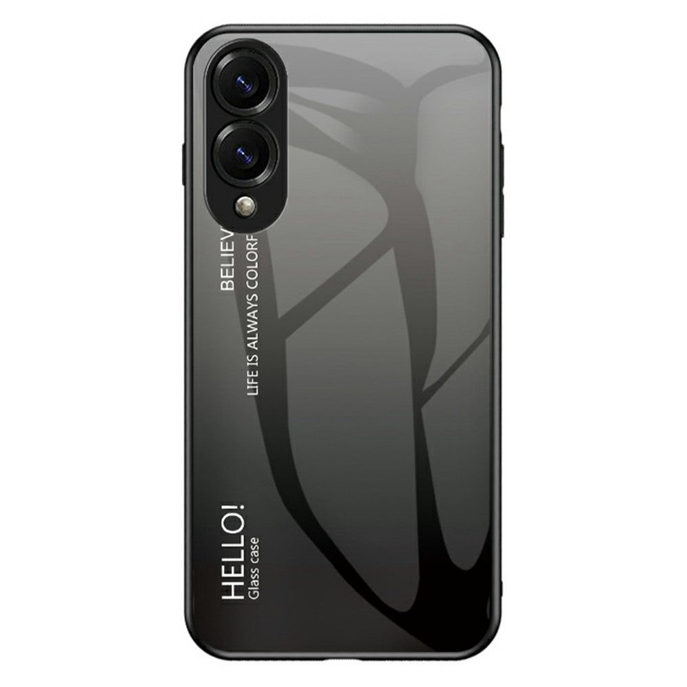 Samsung Galaxy S25 Edge-skal i reptåligt härdat glas + PC+TPU-mobilskal
