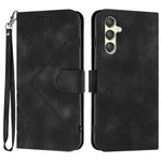 Samsung Galaxy A24 4G (162,1 x 77,6 x 8,3 mm) Plånboksfodral med tryck i PU-läder och rem