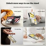 For Huawei Pura X Magnetic Case Kickstand Electroplated PC Phone Cover Built-In Screen Protector