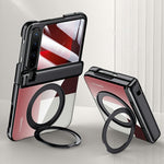 For Huawei Pura X Magnetic Case Kickstand Electroplated PC Phone Cover Built-In Screen Protector